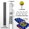 G128 Combo Pack: 25 Ft Telescoping Aluminum Flagpole (Silver) & American and Georgia Flags 3x5 Ft, Both ToughWeave Series Embroidered Polyester | Pole with Flags Included